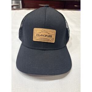 Dakine Black SnapbackTrucker Hat with Leather Tag